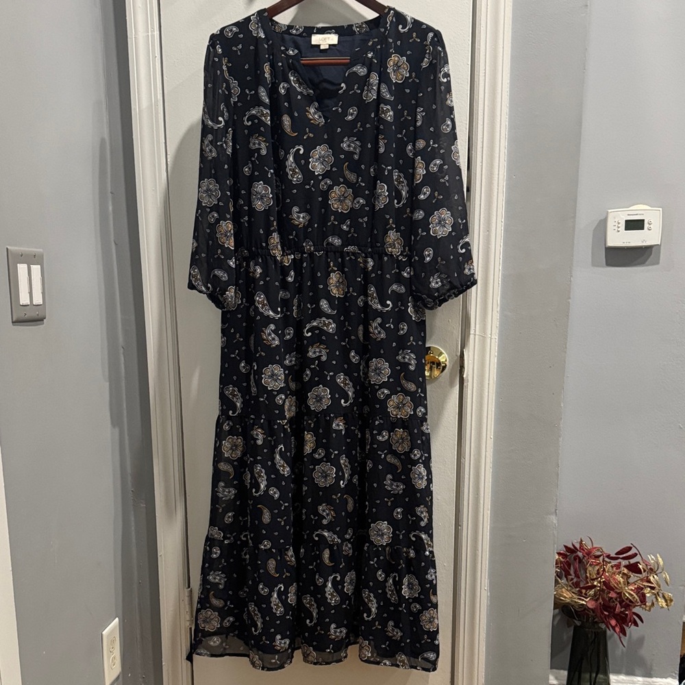 NAVY Paisley Floral Dress